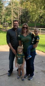 family in packers gear