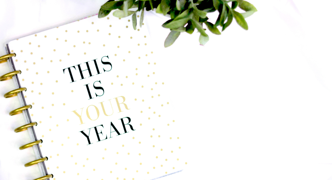 New Year's resolutions - planner that says this is your year