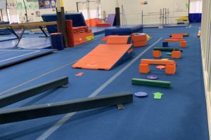 Open gym area at Air Force Gymnastics Academy