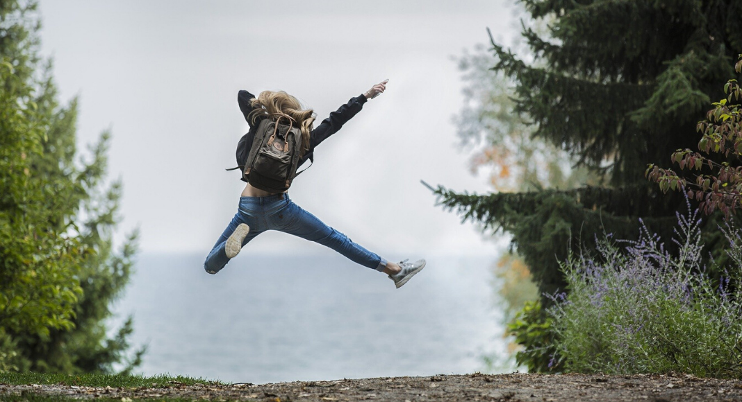 woman jumping because she has more energy