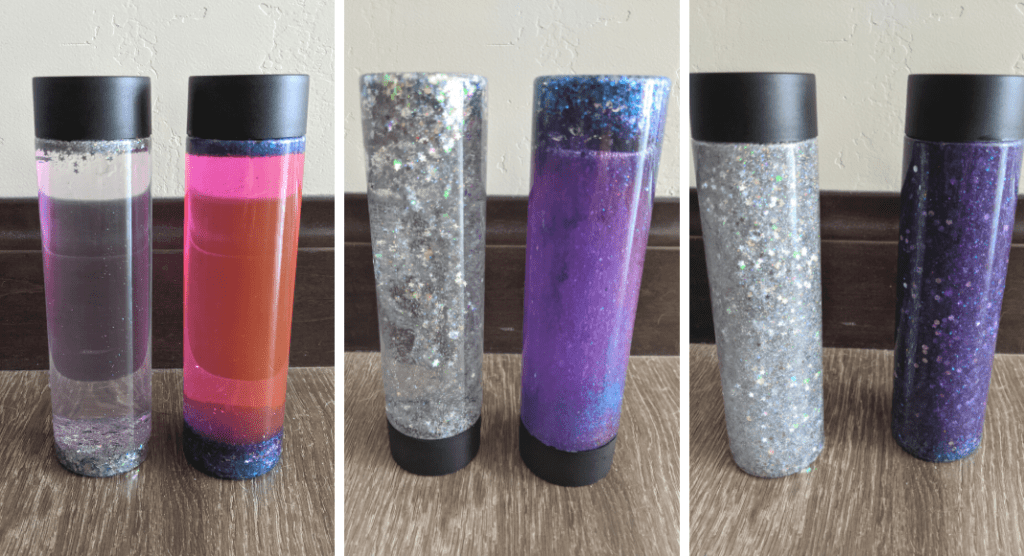 Easy DIY Sensory Jars that provide hours of entertainment for your kids